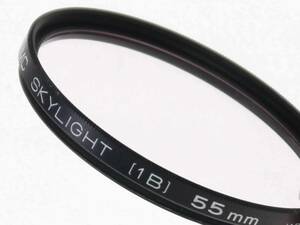 ケンコー（Kenko）　レンズ保護フィルター　MC スカイライト（1B）：弱紫外線カット　55mm　つや消し黒　ガラス製　日本製　迅速発送　美品