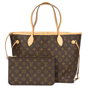 ルイヴィトン LOUIS VUITTON ネヴァーフル MM ポーチ付き トートバッグ モノグラム キャンバス M40995 ベージュ ゴールド金具 RFID/SF0251