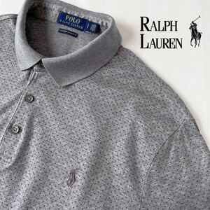 ラルフローレン RALPH LAUREN カットソー ポロシャツ 180/100A (日本XL) グレー ドット 半袖 シャツ 
