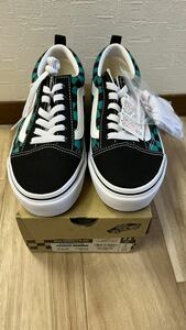 VANS OLD SKOOL (19-22) BLK/GREEN CHK 22cm