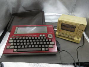 動作品　NEC　PC-8201　PC-DR311 ハンドヘルドコンピュータ とデータレコーダー