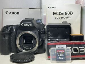 ◆美品◆Canon キャノンEOS 80D デジタル一眼レフカメラ ボディ 16GBメモリ 元箱付き 6ヶ月動作保証 即決送料無料 