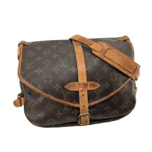 1円スタート ジャンク ルイヴィトン ショルダーバッグ ソミュール30 モノグラム M42256 FH0930 ブラウン レザー LOUIS VUITTON ブランド