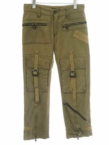 DOLCE&GABBANA ドルチェ＆ガッバーナ 2003AW bondage parachute cargo pants ボンテージパラシュートカーゴパンツ カーキ 44 ITIS9FYUW1L3