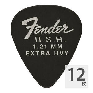 フェンダー ギターピック 12枚 セット 1.21mm 351 Dura-Tone BLK Fender
