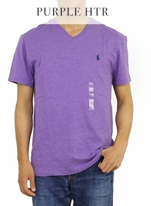 新品 アウトレット 394 Sサイズ メンズ Tシャツ polo ralph lauren ポロ ラルフ ローレン Vネック 紫