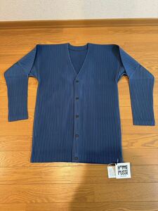 HOMME PLISSE ISSEY MIYAKE オム プリッセ イッセイ ミヤケMONTHLY COLOR HP41JL181 プリーツ 長袖 カーディガン IRON BLUE 4 未使用