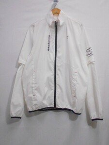 70 送60サ 0425$D13 MUNSING WEAR マンシングウェア ジップジャケット MGMNJK01X ホワイト サイズLL 中古品