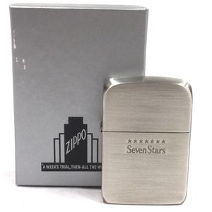 送料360円 ジッポー セブンスター オイルライター 喫煙具 喫煙グッズ シルバーカラー 保存箱付き ZIPPO 同梱NG