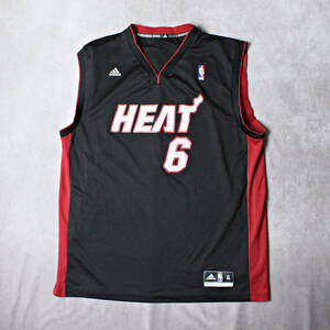 アディダス NBA バスケットボール レブロン ジェームス マイアミヒート ユニフォーム ゲームシャツ XLサイズ ADIDAS