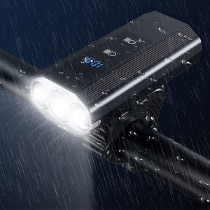 自転車 ライト 防水 大容量 USB充電式 電池残量表示 ヘッドライト 高輝度 モバイルバッテリ- 調光モード