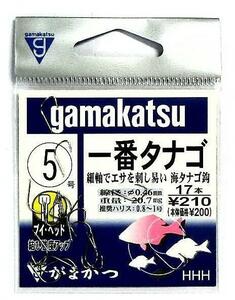 釣針 一番タナゴ 5号 がまかつ GAMAKATS #358389 [ML]