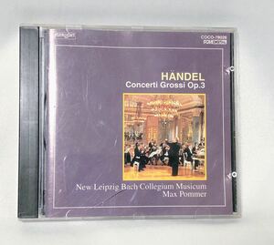 CD ヘンデル：合奏協奏曲集作品３／マックス・ポンマー,ライプツィヒ新バッハ・コレギウム