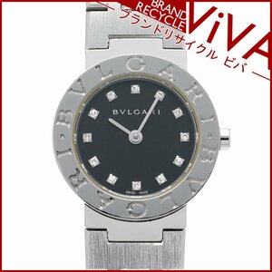 ブルガリ BVLGARI ブルガリブルガリ レディース 腕時計 ロゴあり BB23SS 12Pダイヤ SS ステンレススチール 腕周り15cm 美品 新品仕上げ済み