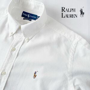 ラルフローレン RALPH LAUREN ボタンダウン オックスフォード 半袖シャツ L ホワイト 白 CLASSIC FIT シャツ オーバーサイズ