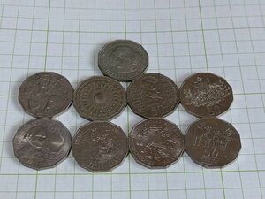 オーストラリア　大型　５０セント　記念　硬貨　９枚組　