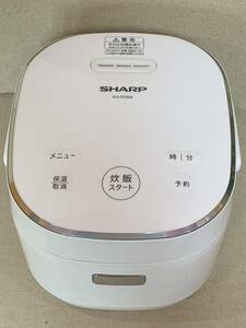 中古 SHARP 炊飯器 3合炊き KS-CF05A-W ホワイト 炊飯ジャー シャープ 2019年製 電源確認済