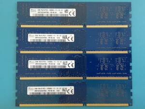 動作確認 SK hynix製 PC3-12800U 1Rx16 2GB×4枚組=8GB 38020050726