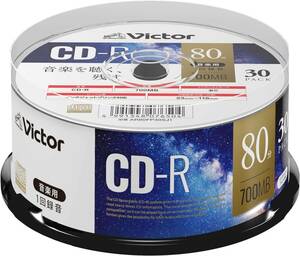 ビクター(Victor) 音楽用 CD-R R80FP30SJ1 (48倍速/30枚) ホワイト