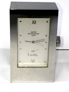 10th Anniversary 2004 K-SMITH ケースミス インテリア ミニ 置時計 シルバーカラー 10周年記念 不動 動作未確認 24010902