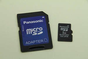 1GB microSDカード　Panasonic　●SDアダプター付●