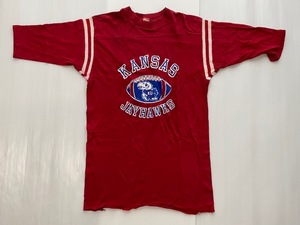 70s USA製 ビンテージ ARTEX　アーテックス　KANSAS JAYHAWKS フットボール Tシャツ　