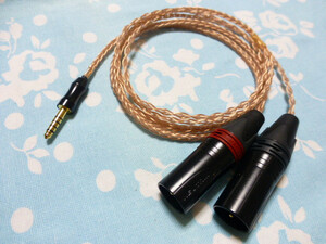 4.4mm5極 → XLR コネクタ 3ピン×2 MOGAMI 2944　八芯 ライン入力 120cm WM1A / 1Z R2R2000 Cayin N8 ZX300 ZX507 Fiio M17 ZEN DAC