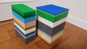 レゴ パーツ ベースプレート 16×16 16×8 大量 80枚 白 灰 タン 青 緑 土台 裏もくっつく ジオラマ 創作 大量出品中 同梱可能 正規品