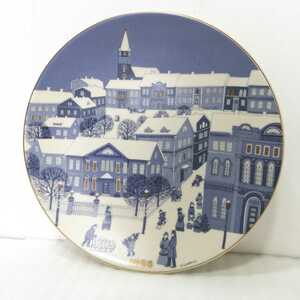 1986年 ARABIA アラビア クリスマスプレート 直径22.8cm 飾り皿 [Xmas Plate Raija Uosikkinen フィンランド]