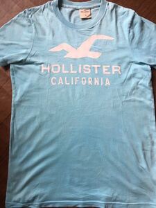 ★ホリスター　Tシャツ　送料無料★HOLLISTER 半袖Tシャツ Mサイズ　アメカジ　古着　水色　カリフォルニア　西海岸