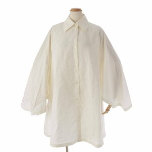 【ジルサンダー】Jil Sander　Aライン リネン コットン チュニックドレス シャツワンピース J03CT0067 ホワイト 32 184747