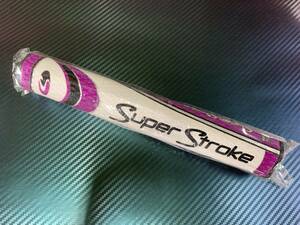 SuperStroke 5.0 太目　ゴルフパターグリップ 衝撃吸収 粘着性 滑り止め　★ピンク/ホワイト