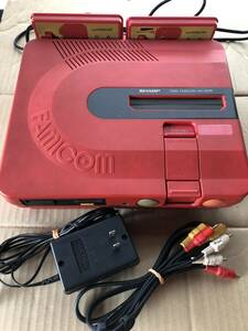 シャープ ツインファミコン SHARP TWIN FAMICOM 赤 AN-500R レトロゲーム 昭和 ジャンク品