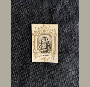 フランス 18世紀 銅版画 聖クレメンス イマージュピュース 聖母 マリア イエス ホーリー カード ロザリオ キリスト 宗教画 アンティーク 2
