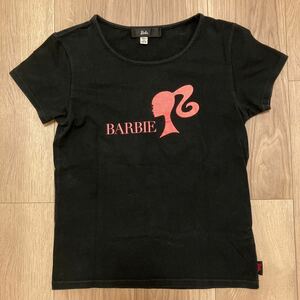 Barbie バービー 半袖Tシャツ　Mサイズ　160cm 黒　送料210円　即決　可愛い　日本製