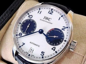 2023年5月購入 未使用 IWC 時計 ■ IW500715 ポルトギーゼ オートマティック 7DAYS パワーリザーブ 自動巻き 腕時計 新品 □5E6DS