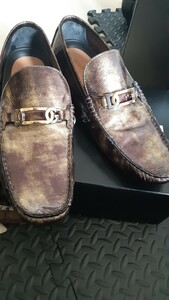 新品同様　最終値下げ次回値上げします　DOLCE&GABBANA　エナメル　ダークグリーン　28cm　靴　ドルガバの箱もあります　ホスト