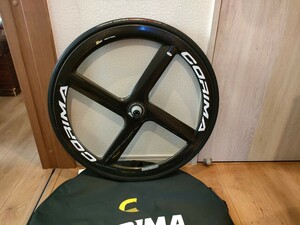 送料無料　美品　コリマ　CORIMA　4スポーク　バトンホイール HM ディスクブレーキ用　 700C 前輪　フロント　トライアスロン　TTバイク　