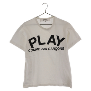 PLAY COMME des GARCONS プレイコムデギャルソン ロゴプリント 半袖Tシャツ ホワイト AZ-T008