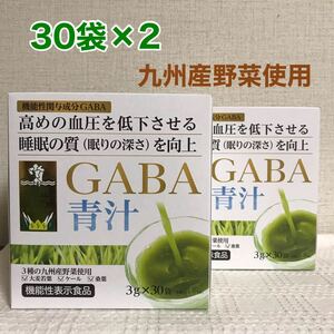 GABA青汁 Green Farmカラダケア 青汁 3g×30袋入　×2箱分　大麦若葉、ケール、桑葉