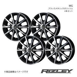 RiZLEY/MG フィット/フィットアリア GD1/2/3/4/5/6/7/8/9 ホイール4本【16×6.0J 4-100 INSET40 ブラックメタリックポリッシュ】0039911×4