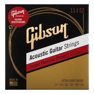 ギブソン GIBSON SAG-CPB11 Coated Phosphor Bronze Ultra-Light アコースティックギター弦×3セット
