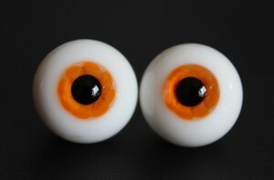 【送料無料】ドール用 手作りグラスアイ 18mm ★ No.HE16