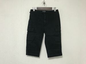 本物ポロジーンズラルフローレンRALPHLAURENコットンストレッチショートハーフカーゴパンツアメカジサーフレディース黒ブラック0XSショーツ