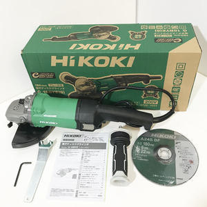 【未使用品】HiKOKI/ハイコーキ 電気ディスクグラインダ 200V ACブラシレスモーター搭載 防振サイドハンドル付 180mm ブレーキ付 G18BYE(S)