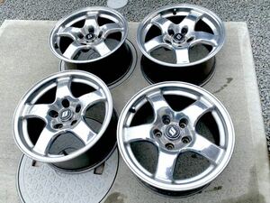 貴重 BNR32 スカイライン GT-R 純正 鍛造 軽量 国産 BBS NISMO バフポリッシュ 8J+30 4本セット 流用 エルグランド エクストレイル ニスモ