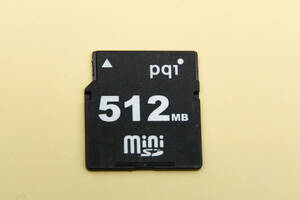 512MB miniSDカード　pqi
