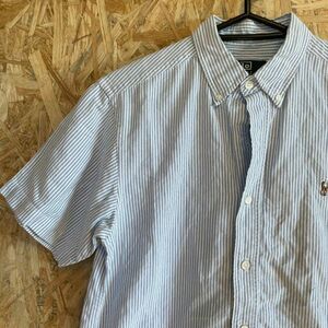 [KWT4346] POLO by RALPH LAUREN ボタンダウン半袖シャツ キッズ ストライプ 170 ポス