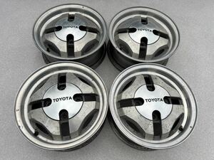 当時物!! 希少!! トヨタ純正アルミホイール4本SET!! カローラレビン＆スプリンタートレノ(AE86) 13inch 5J PCD114.3 4穴 ハチロク/セリカ