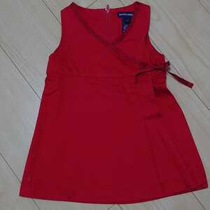 【美品】ラルフローレン ワンピース 赤 巻きスカート サイズ 2T